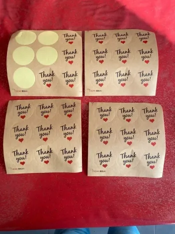 Lot 31 étiquettes thank you (merci)