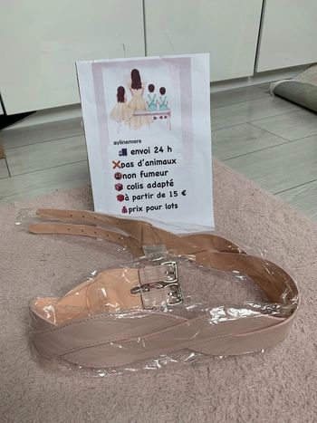 Ceinture rose poudrée