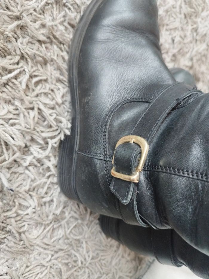 Bottes la redoute taille 32 en cuir - photo numéro 3