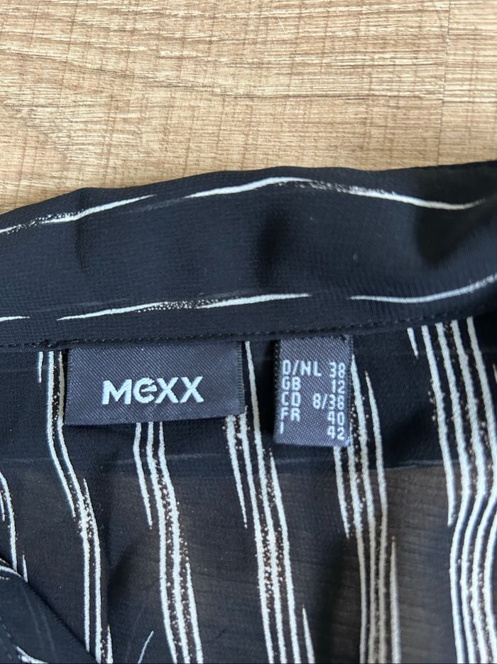 Blouse noire et blanche transparente Mexx taille française 40 TBE - photo numéro 9