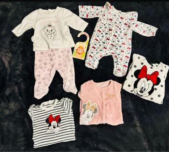 Lot 5 pyjamas fille Disney hiver 3 mois excellent état