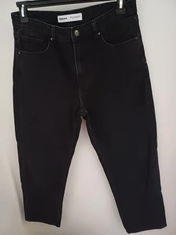 Jean large noir unisexe