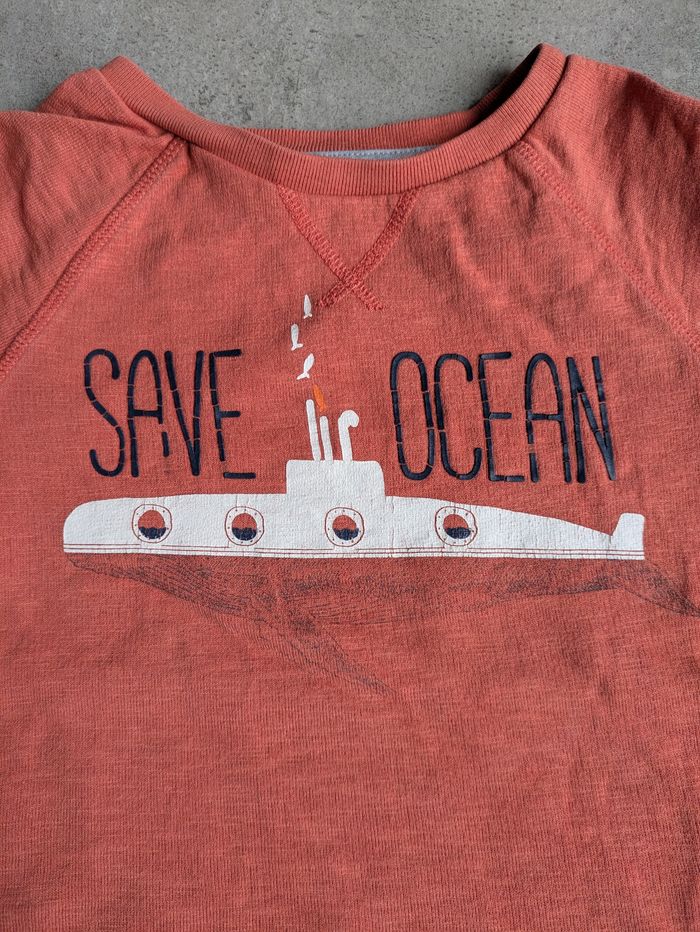 Sweat Okaïdi 6 ans sous marin baleine - photo numéro 2