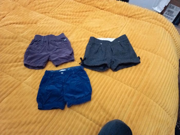 Lot 3 shorts 12/18 mois