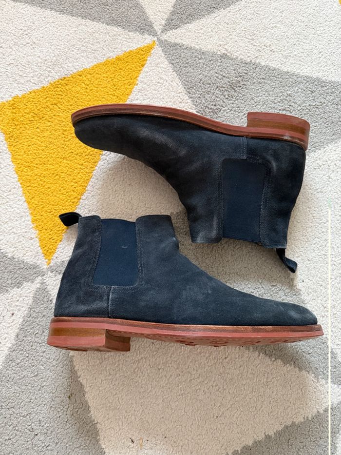 Bottines en cuir Finsbury bleu marine Taille 41