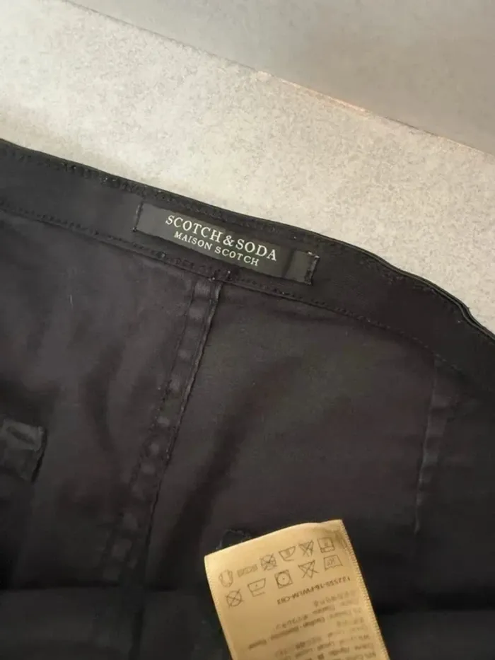 Pantalon Scotch & Soda femme simili cuir noir taille M - photo numéro 4