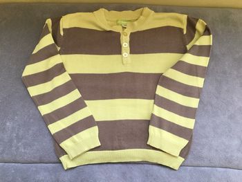 Pull Vertbaudet 4 ans Vert et Gris