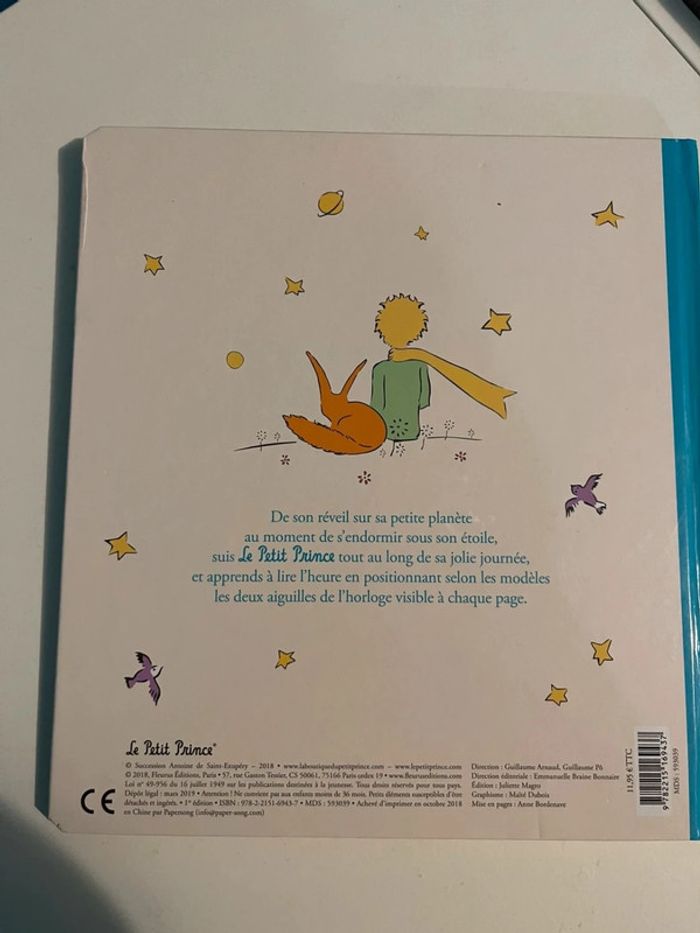 Livre j’apprends à lire l’heure avec le petit prince neuf - photo numéro 3
