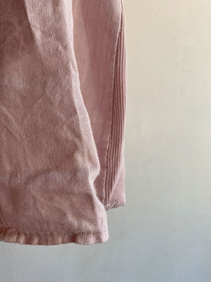 325 - blouse bi-matière rose sans manches - photo numéro 7