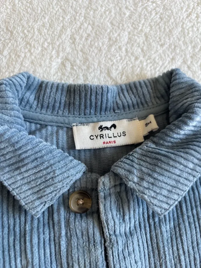 Veste cyrillus en velour côtelé bleu - photo numéro 2