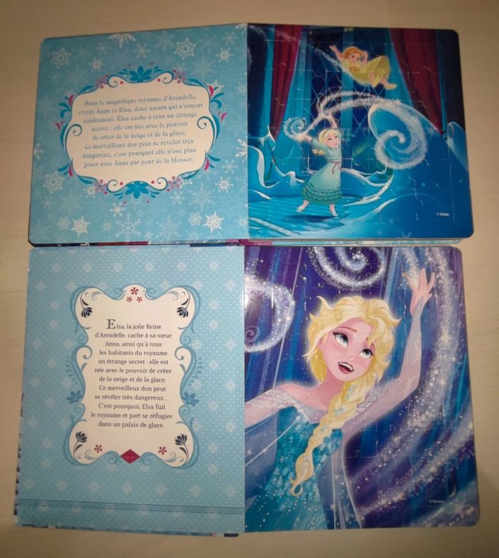 Lot de 2 livres puzzles reines des neiges - photo numéro 5