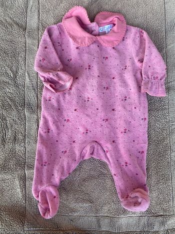 Pyjama en velours fleurie