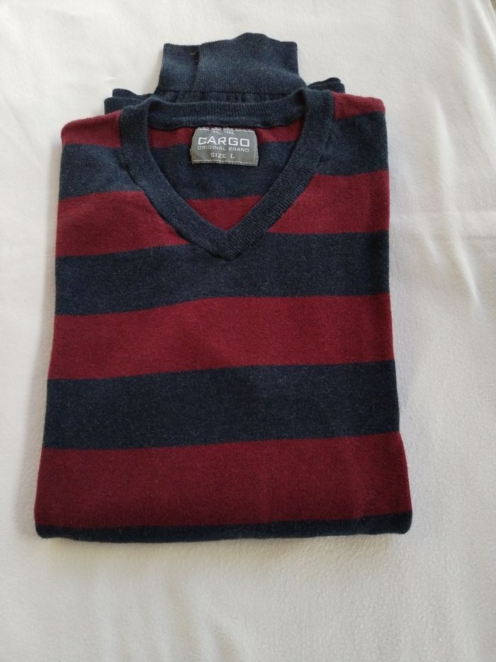 Pull homme taille L col V manches longues - photo numéro 7