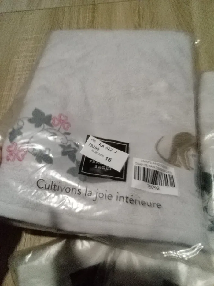 Lot linge de toilette chats  francoise saget - photo numéro 4