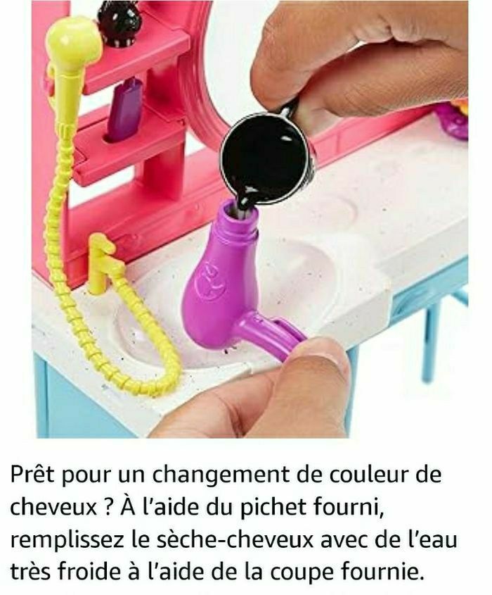 BARBIE SON SALON DE COIFFURE ET ACCESSOIRES POUPEE INCLUSE MATTEL NEUF - photo numéro 6