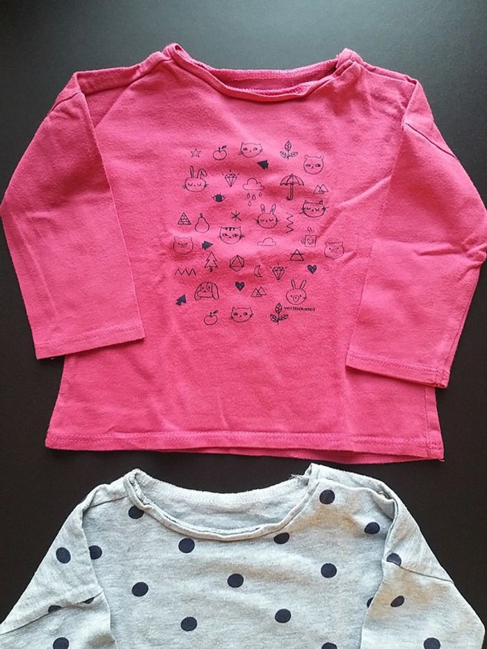 Lot de 2 t-shirts en 6 mois - photo numéro 3