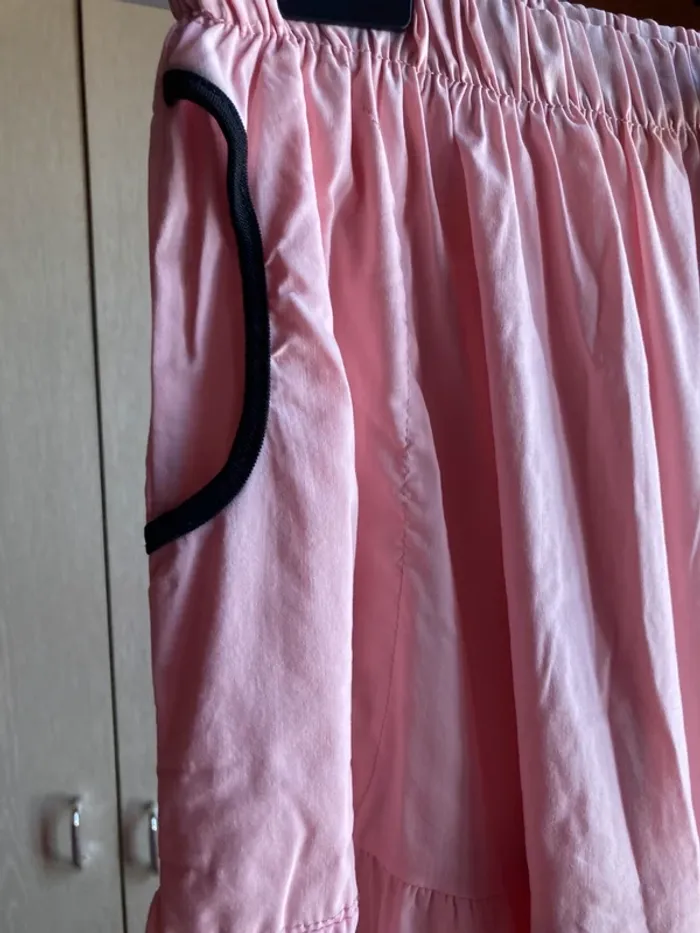 Superbe jupe longue vintage avec poches rose bonbon et noeud - photo numéro 5