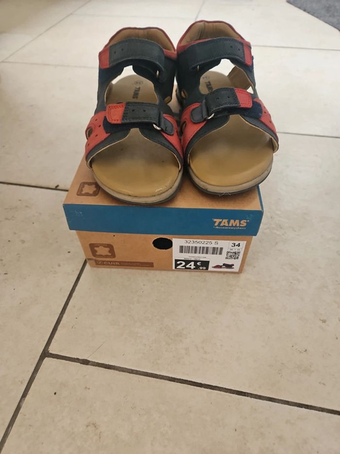 sandales cuir 34 - photo numéro 2