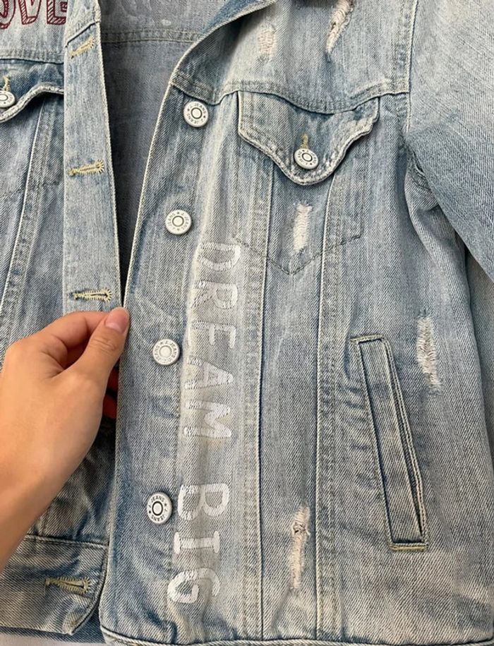 veste en jeans femme avec motif - photo numéro 2