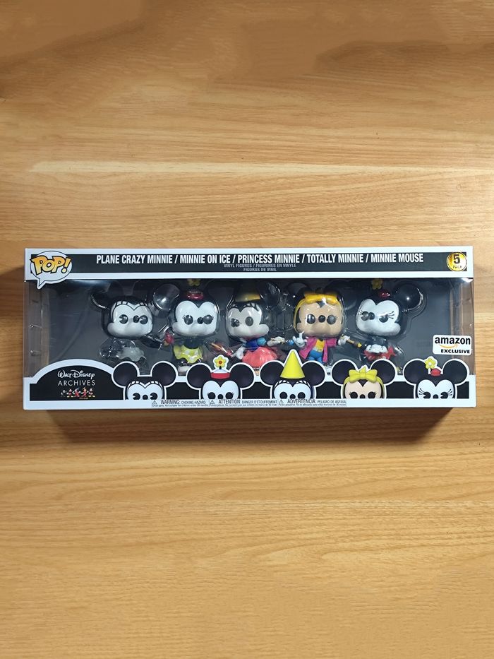 Funko Pop! Plane Crazy Minnie / Minnie On Ice / Princess Minnie / Totally Minnie / Minnie Mouse - 5 Pack (Walt Disney Archives)