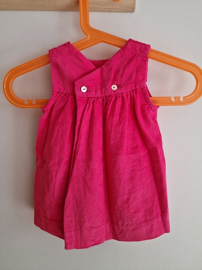 Robe bébé 3 mois jacadi rose velours - photo numéro 4