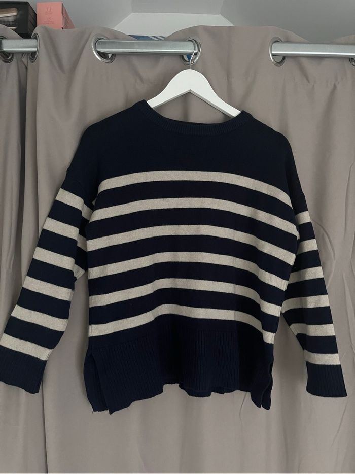 Pull marinière bleu marine