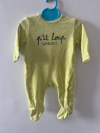 Pyjama jaune p'tit loup