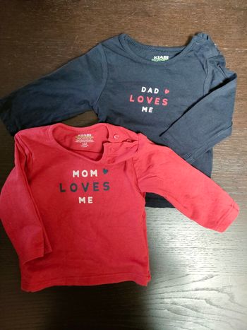 Lot 2 t-shirts manches longues