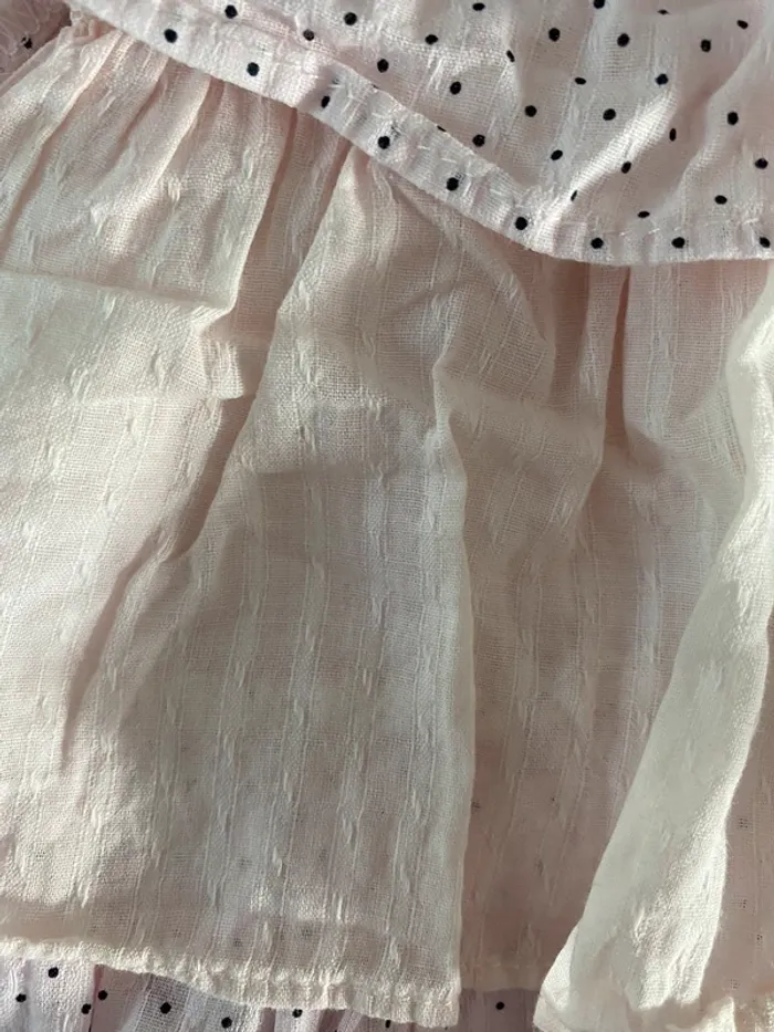 Robe sergent major rose petit pois noir - photo numéro 5