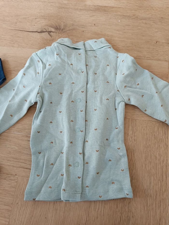 Lot de 2 sous pull neuf 3 mois vert baudet - photo numéro 3