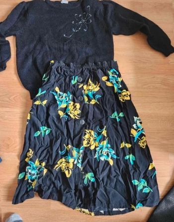 Pull  vintage brodé