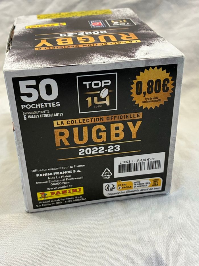 Box 50 sachets Panini stickers Rugby Top 14 2022/2023 🏉 - photo numéro 4