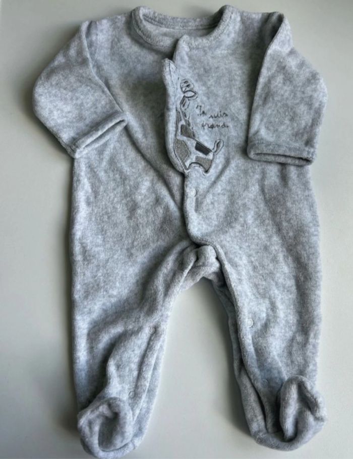 Pyjama velours 1 mois