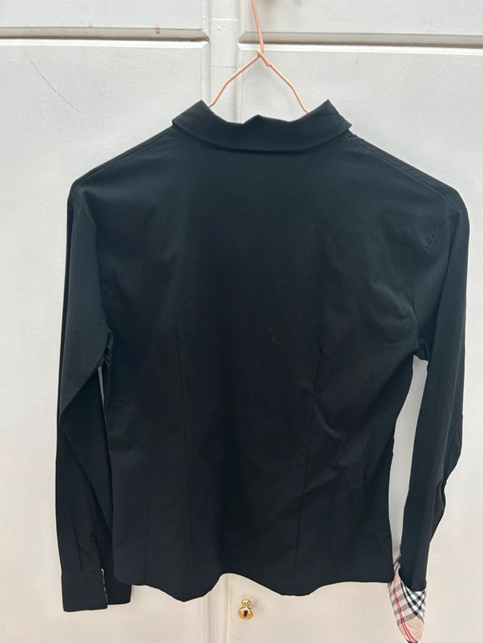 Chemise noir avec carreaux marron coutures Forget me not neuf - photo numéro 6
