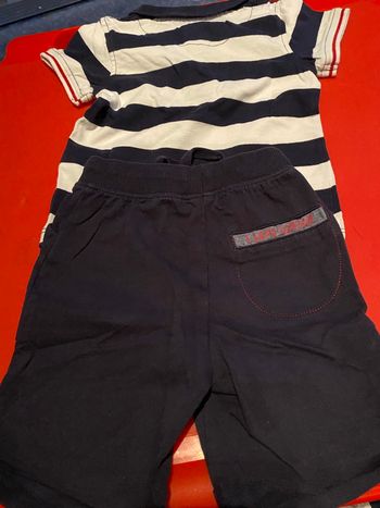 Ensemble polo short 12 mois 