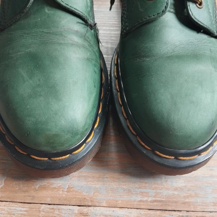 Rare Dr. Martens made in england vintage boots cuir bon état unisexe - taille UK 7.5 / EU 41.5 - photo numéro 4