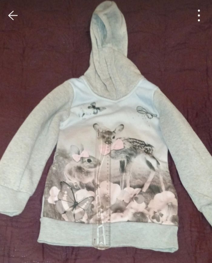 Robe pull doublé à capuche avec poches motif animaux - photo numéro 7