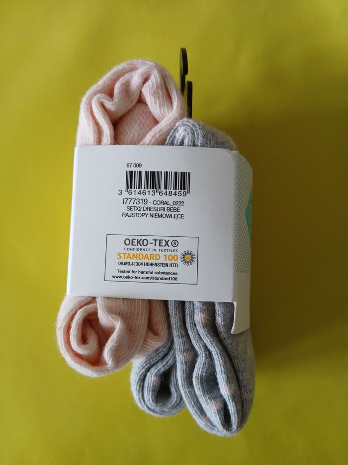 lot de deux paires de collants fille bebe 9/12 mois - photo numéro 2