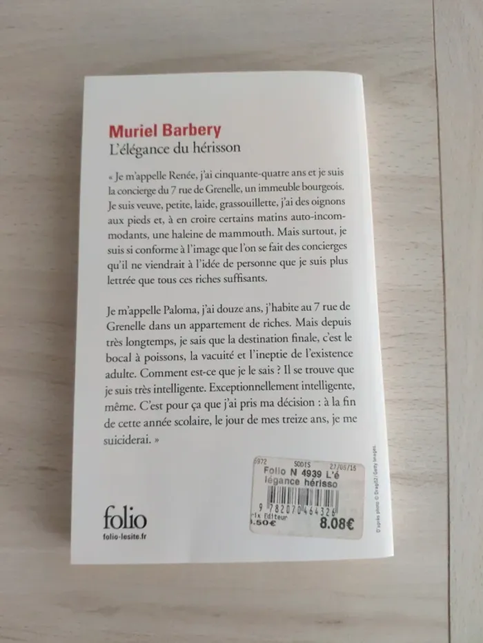 Livre poche l'élégance du hérisson Muriel Barbery - photo numéro 6