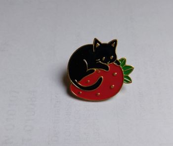 Pins chat fraise