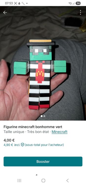 Figurine minecraft verte