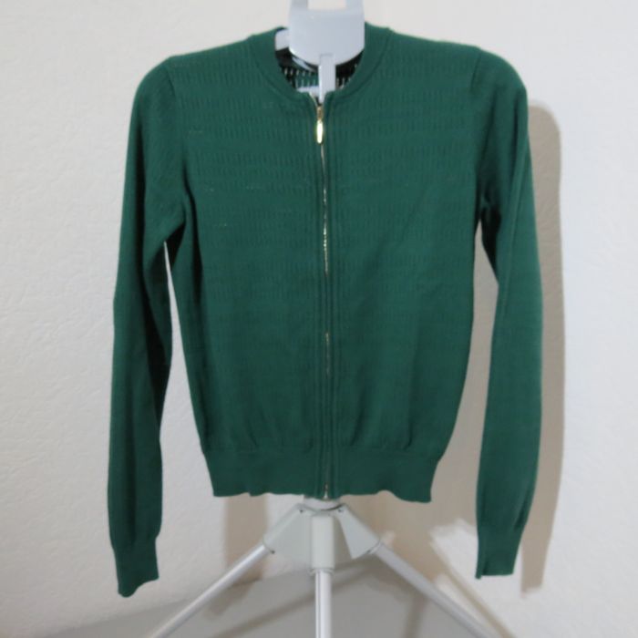 Gilet zippé vert – Taille M – 100 % coton - photo numéro 5