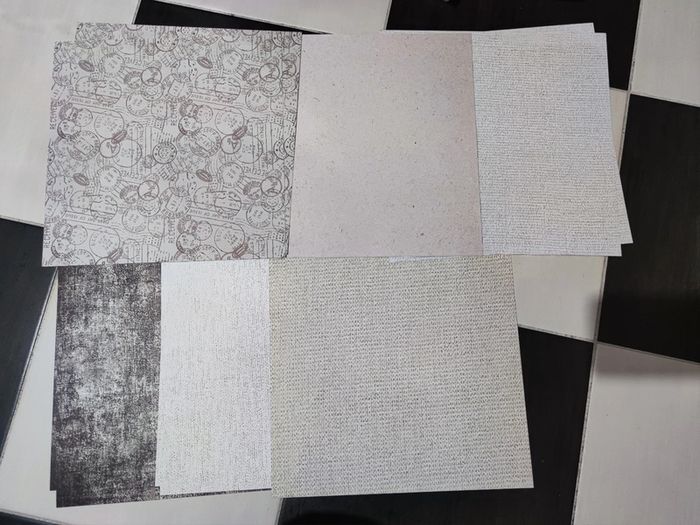 Lot de 12 feuilles recto verso cartonnées 30 x 30 cm #105 - photo numéro 2