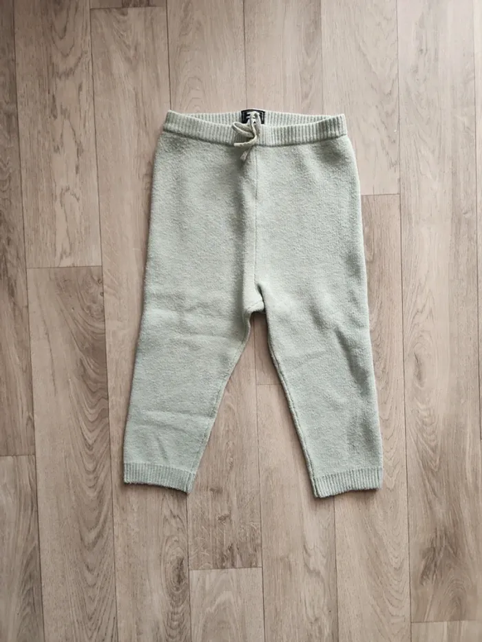 Pantalon hiver aspect laine vert d'eau 36 mois