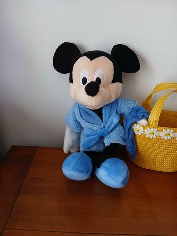 Doudou-Peluche Mickey en peignoir *25 cm
