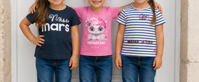 Lot de 3 tee-shirts fille - 3 ans - manches courtes - photo numéro 2