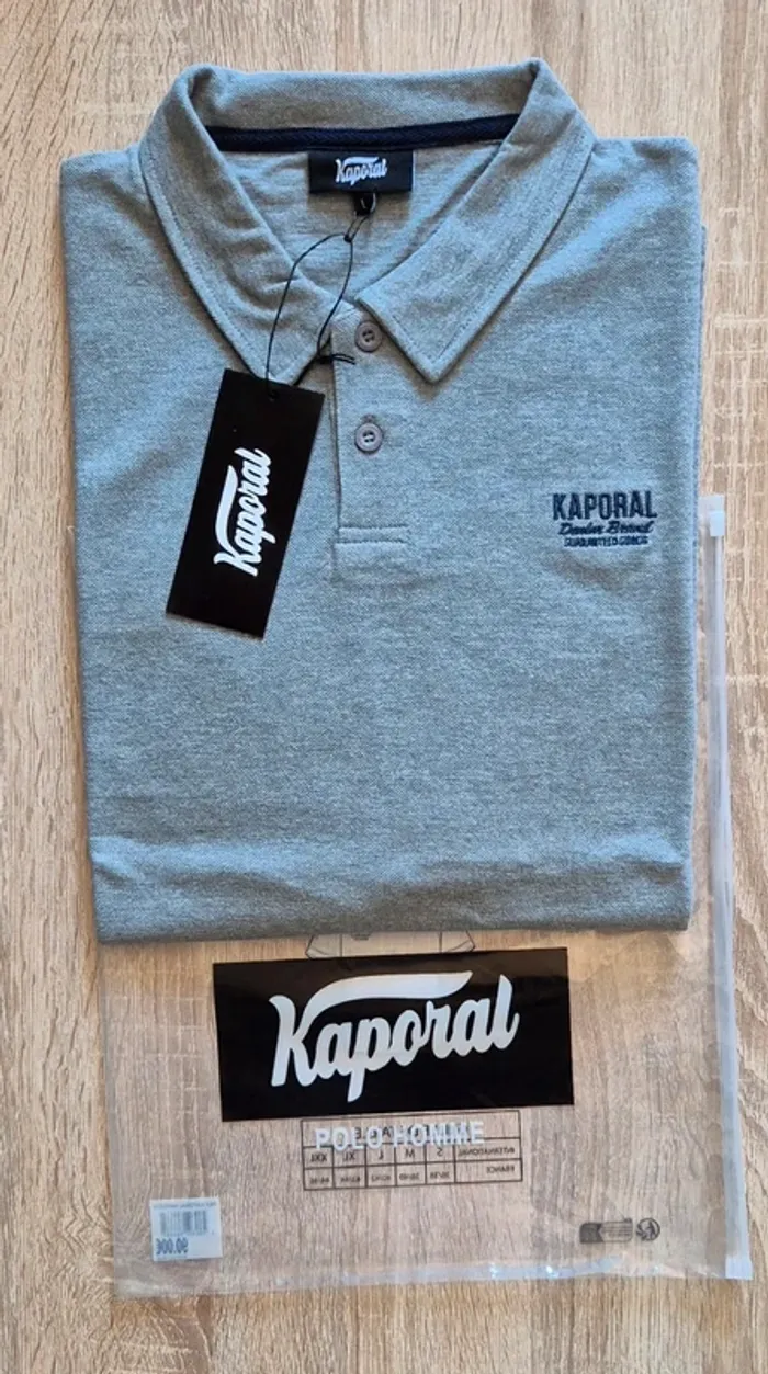 Polo Kaporal - Homme - Gris - Neuf avec étiquette - Taille L