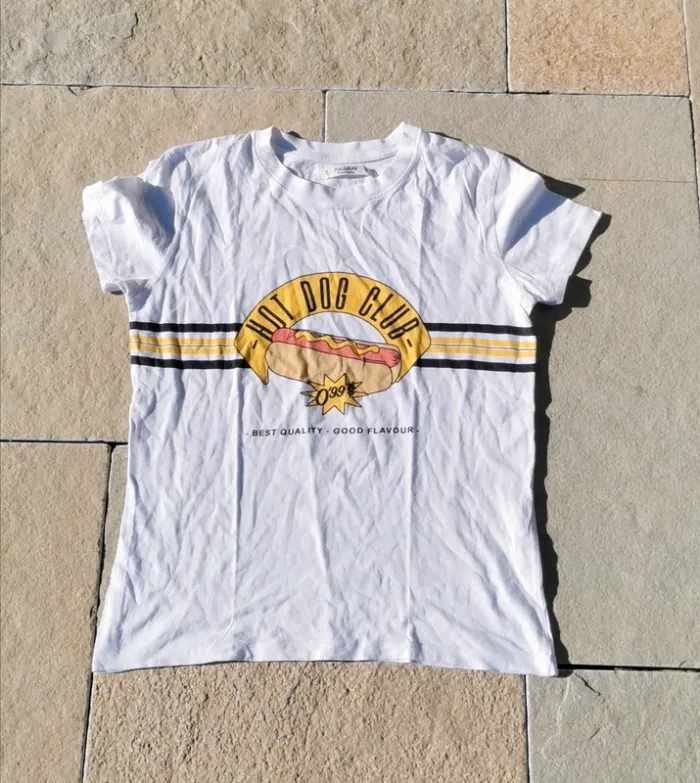 Tee-shirt pull & bear hot dog Taille S