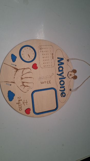 Cadre naissance pour photo