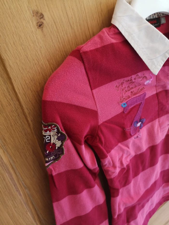 Chemise Catimini ligné en rose 8 ans - photo numéro 8